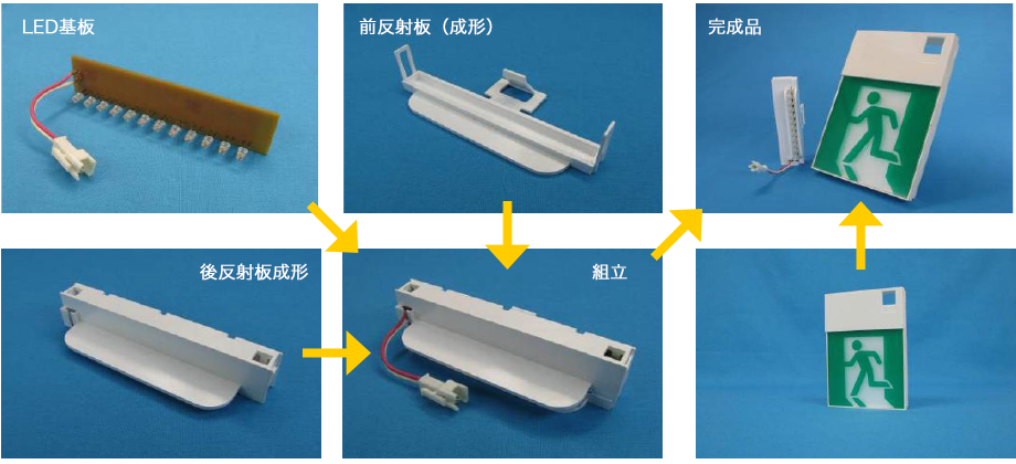 組立品例　誘導灯